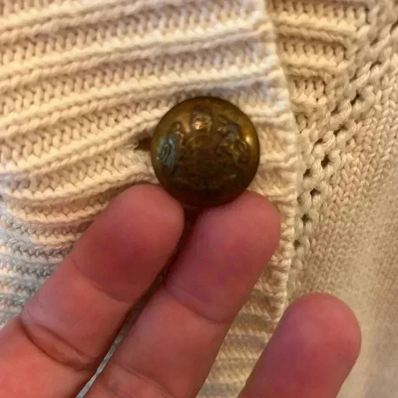 Lauren Ralph Lauren Gold Cardigan Sweater-SZ S - Picture 4 of 9